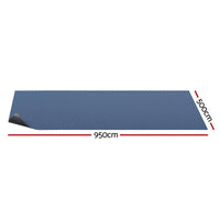 Aquabuddy Pool Cover 600 Micron 9.5x5m Swimming Pool Solar Blanket Blue Black