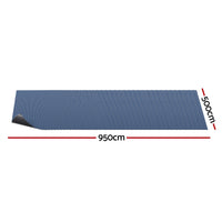 Aqua Buddy Pool Cover 500 Micron 9.5x5m Swimming Pool Solar Blanket Blue Black