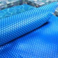 Aquabuddy Pool Cover 9.5x5m 400 Micron Swimming Pool Solar Blanket Blue Silver