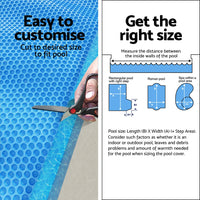 Aqua Buddy Pool Cover 600 Micron Bubble Heat Solar Blanket Shed Blue 9.5x5m