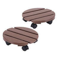 Gardeon 2PC Plant Carts HDPE With Lockable Wheels Plant Caddy