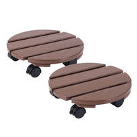 Gardeon 2PC Plant Carts HDPE With Lockable Wheels Plant Caddy