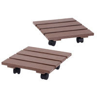 Gardeon 2PC Plant Carts HDPE Plant Caddy With Lockable Wheels