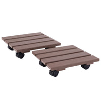 Gardeon 2PC Plant Carts HDPE Plant Caddy With Lockable Wheels