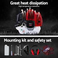 Giantz Pole Chainsaw Petrol Hedge Trimmer Tree Pruner 5 In 1