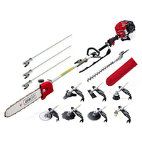 Giantz Pole Chainsaw 2 Stroke Petrol Hedge Trimmer Tree Pruner 9 In 1