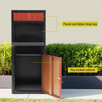 Garden Parcel Letterbox Drop Box Package Black