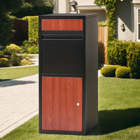 Garden Parcel Letterbox Drop Box Package Black