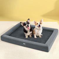 Pet Bed Dog Cat Extra Large Calming Soft Sofa Cushion Egg Crate Washable Grey