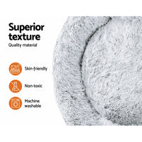 Pet Bed Dog Cat 110cm Calming Extra Large Soft Plush Charcoal