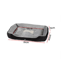 Pet Bed Dog Cat Calming Soft Sleeping Comfy Plush Mat Cave Washable Black