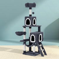 Cat Tree 168cm Tower Scratching Post Scratcher Condo House Hanging Toy Bed