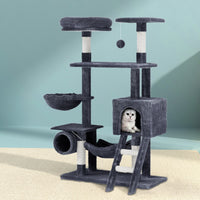 Cat Tree 144cm Tower Scratching Post Scratcher Wood Condo Toys House Bed