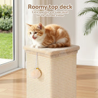 i.Pet Cat Tree 89cm Scratching Post Tower Scratcher Wood Condo Bed House Trees Beige