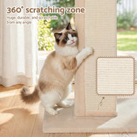 i.Pet Cat Tree 89cm Scratching Post Tower Scratcher Wood Condo Bed House Trees Beige