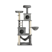 Cat Tree 169cm Tower Scratching Post Scratcher Wood Bed Condo House Rattan Ladder