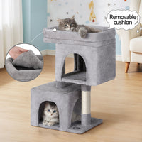 i.Pet Cat Tree 67cm Tower Scratching Post Trees Scratcher Condo House Light Grey