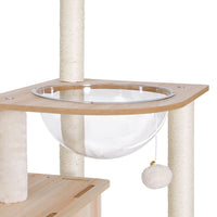 Cat Tree Tower Scratching Post Scratcher 142cm Wood Bed Condo House