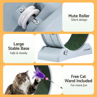 i.Pet Cat Exercise Wheel Treadmill Indoor 80cm Blue & Green