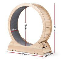 i.Pet Wooden Cat Exercise Wheel 91cm Indoor Cat Treadmill Large