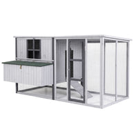 i.Pet Chicken Coop 219cm Rabbit Hutch Poultry Cage Outdoor Enclosure Wood