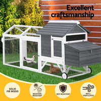 Chicken Coop Rabbit Hutch Extra Large Wooden Run Bunny Cage House Outdoor