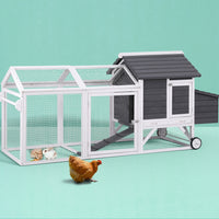 Chicken Coop Rabbit Hutch Extra Large Wooden Run Bunny Cage House Outdoor