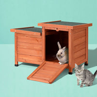 Outdoor Cat House Rabbit Hutch Wooden Shelter Indoor Cat House Outdoor Condo Small Enclosure