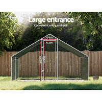 Chicken Coop Cage 3x4x2m Galvanised Steel