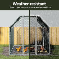 Chicken Coop Cage Run Rabbit Hutch Large Walk In Hen House Cover 2mx8mx2m