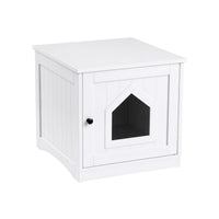 i.Pet 49x51cm Cat Litter Box Enclosure Hidden Litter Tray Cabinet White