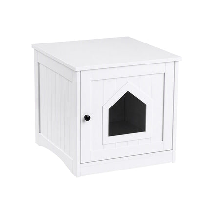 i.Pet 49x51cm Cat Litter Box Enclosure Hidden Litter Tray Cabinet White