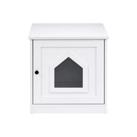 i.Pet 49x51cm Cat Litter Box Enclosure Hidden Litter Tray Cabinet White