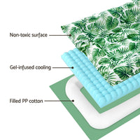 Pet Cooling Mat Gel Dog Cat Self-cool Puppy Pad Large Bed Summer Green
