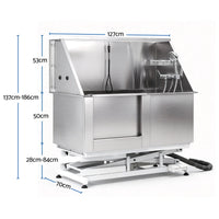 i.Pet Electric Pet Bath Tub Dog Grooming Stainless Steel Wash Station 127cm