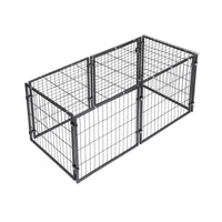 i.Pet Large Dog Crate Cage Playpen 129cm Puppy Pen Pet Enclosure Black