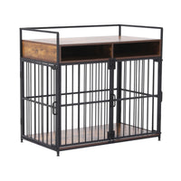 i.Pet 2-in-1 Wooden Dog Crate 104cm Pet Cage Furniture End Table Storage Black