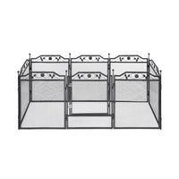i.Pet Pet Dog Playpen Heavy-Duty Enclosure Multi-Configuration Indoor Outdoor Black