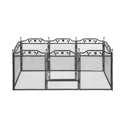 i.Pet Pet Dog Playpen Heavy-Duty Enclosure Multi-Configuration Indoor Outdoor Black