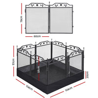 i.Pet Pet Dog Playpen Heavy-Duty Enclosure Multi-Configuration Indoor Outdoor Black