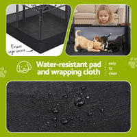 i.Pet Pet Dog Playpen Heavy-Duty Enclosure Multi-Configuration Indoor Outdoor Black