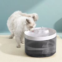 Pet Water Fountain Feeder Dispenser Filter Dog Cat Drinking Automatic 2.2L