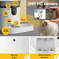 Automatic Pet Feeder Dog Cat Camera Wifi Smart Food Dispenser Timer 7L APP