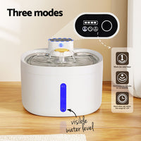 Pet Water Fountain Dispenser Filter Dog Cat Drinking Automatic Electric 2.6L