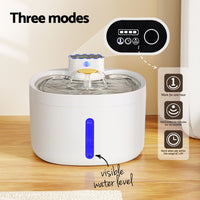 Pet Water Fountain Feeder Dispenser Filter Dog Cat Drinking Automatic 2.6L