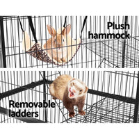 i.Pet Rabbit Cage 142cm Hutch 4 Level Bird Guinea Pig Ferret