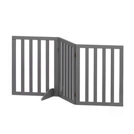 i.Pet Dog Gate Playpen Enclosure 3 Panels Pet Door Fence Wooden Play Pen Stair