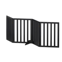 i.Pet Dog Gate Playpen Enclosure 4 Panels Pet Door Fence Wooden Play Pen Stair