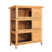 Rabbit Hutch Chicken Coop 91.5cm x 46cm x 116.5cm Chicken Coop Large House Cage Run Wooden Outdoor