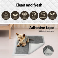 Pet Training Pads 200pcs 60x60cm Puppy Dog Toilet Pee Indoor Super Absorbent Grey